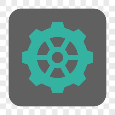 Dişli yuvarlak kare düğme