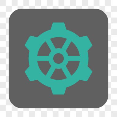 Dişli yuvarlak kare düğme