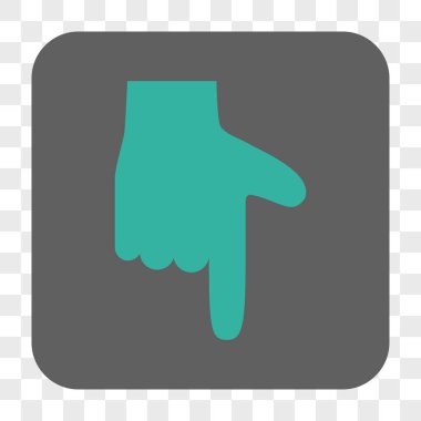 El işaretçisi yuvarlatılmış kare düğmesini basılı