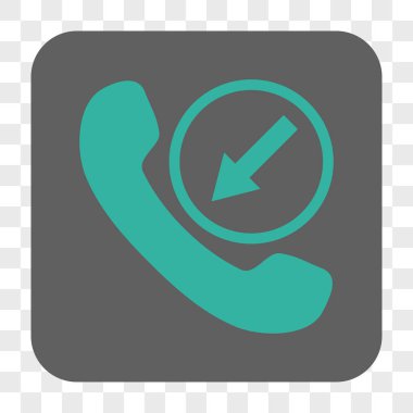 Gelen aramayı yuvarlak kare düğme