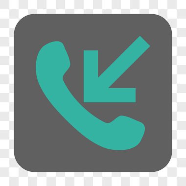 Gelen aramayı yuvarlak kare düğme