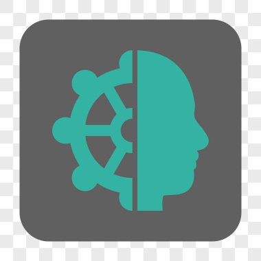 Akıl yuvarlak kare düğme