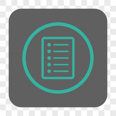 Liste sayfası yuvarlak kare düğme