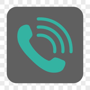 Telefon görüşmesi yuvarlak kare düğme
