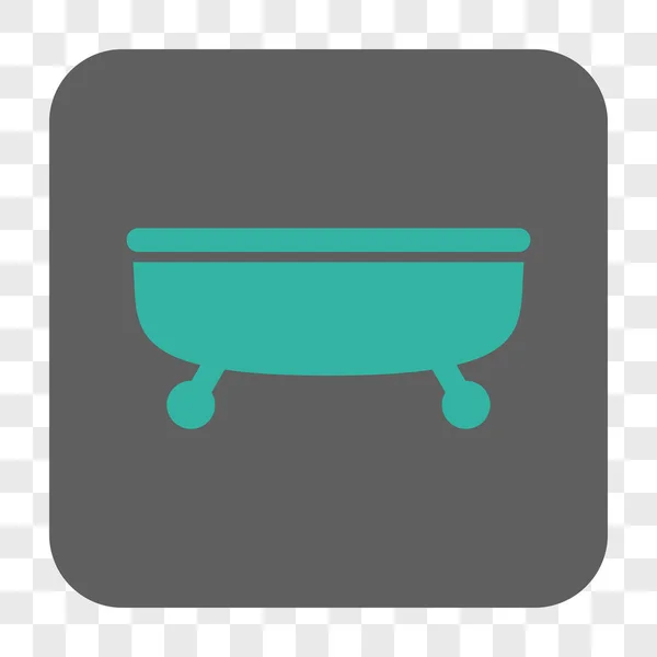 Bathtub Rounded Square Button — Stock Vector