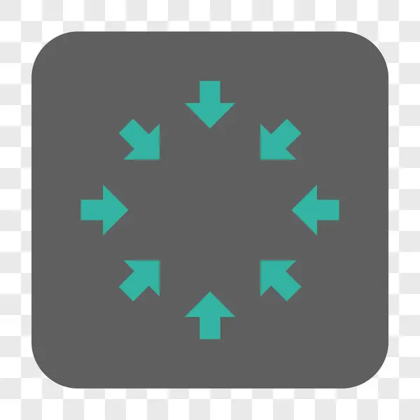 Flèches compactes arrondi bouton carré — Image vectorielle