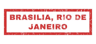 Brasilia Rio De Janeiro Rubber Stamp