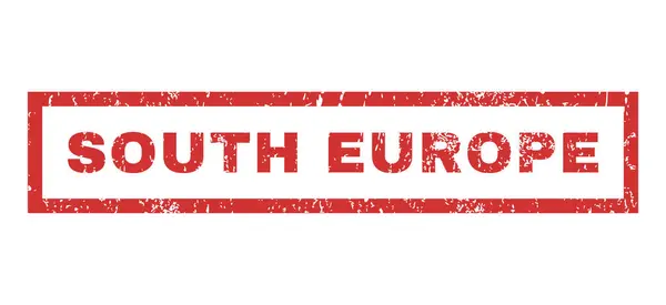 Νότια Ευρώπη καουτσούκ σφραγίδα — Διανυσματικό Αρχείο