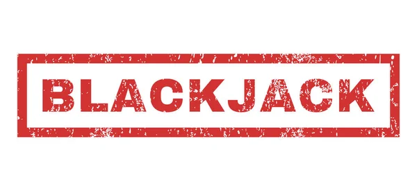 Timbre en caoutchouc Blackjack — Image vectorielle