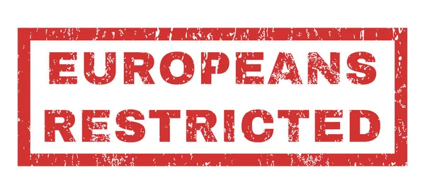 Οι Ευρωπαίοι περιορίζεται από καουτσούκ σφραγίδα — Διανυσματικό Αρχείο