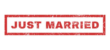 Just Married Rubber Stamp