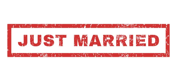 Just Married Rubber Stamp — Stock vektor