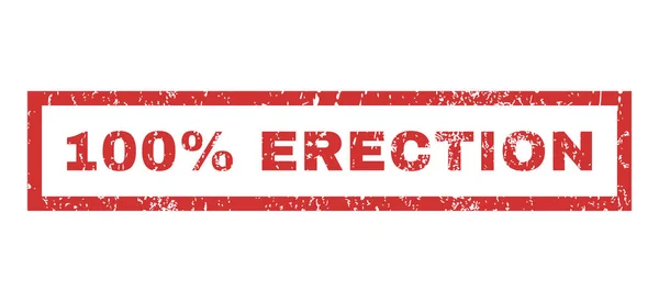 100% erekcję pieczątka — Wektor stockowy