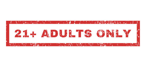 21 Plus Adults Only Rubber Stamp