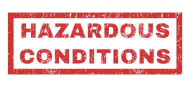 Tehlikeli koşullar lastik damgası