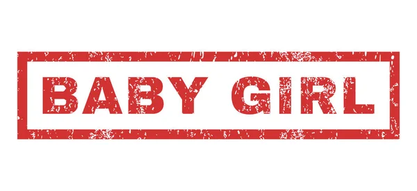 Μωρό κορίτσι καουτσούκ σφραγίδα — Διανυσματικό Αρχείο