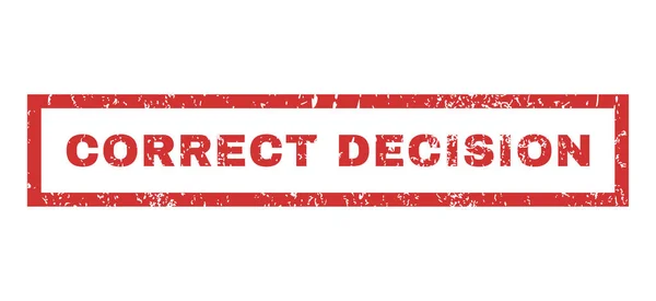 Correct Decision Rubber Stamp — Stock Vector