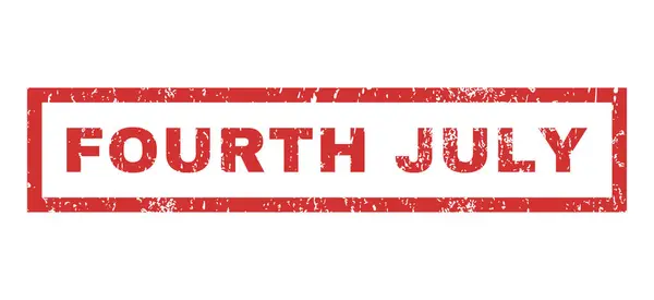 Cuarto sello de goma de julio — Vector de stock