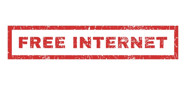 Timbre Internet gratuit en caoutchouc — Image vectorielle