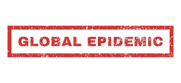 Sello mundial de caucho epidémico — Vector de stock