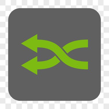 Shuffle oklar sola yuvarlak kare düğme