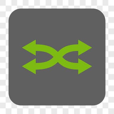 Shuffle okları yatay yuvarlak kare düğme