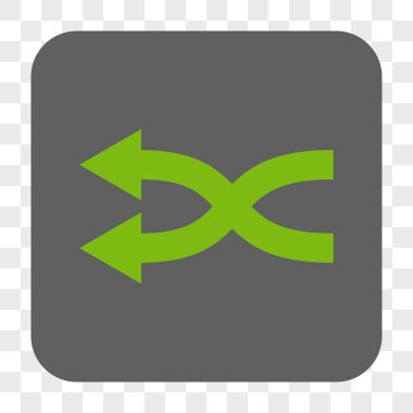 Shuffle oklar sola yuvarlak kare düğme