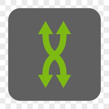 Shuffle okları dikey yuvarlak kare düğme