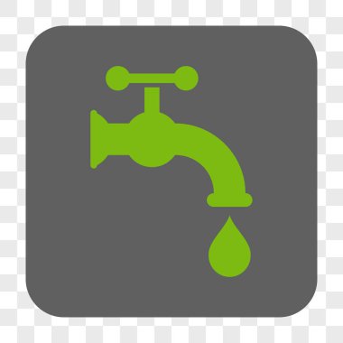 Musluk suyu yuvarlak kare düğme