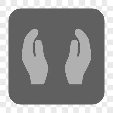 Alkış eller yuvarlak kare düğme