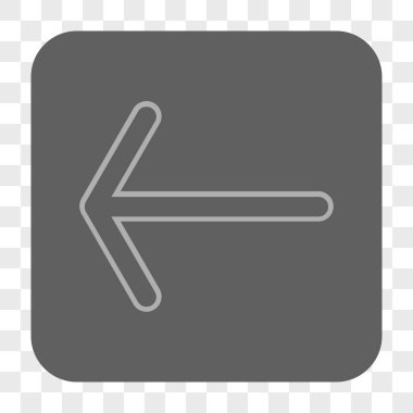 Ok sol yuvarlak kare düğme