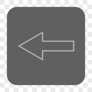 Ok sol yuvarlak kare düğme