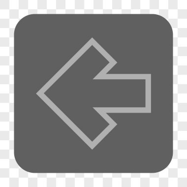 Ok sol yuvarlak kare düğme