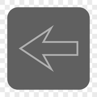 Ok sol yuvarlak kare düğme