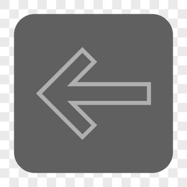 Ok sol yuvarlak kare düğme