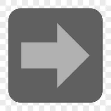 Ok sağ yuvarlak kare düğme