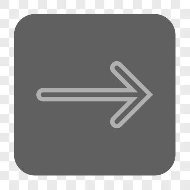 Ok sağ yuvarlak kare düğme