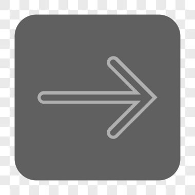 Ok sağ yuvarlak kare düğme