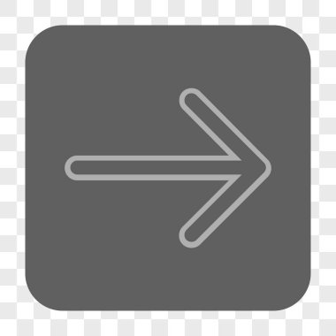 Ok sağ yuvarlak kare düğme