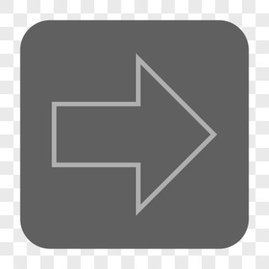 Ok sağ yuvarlak kare düğme