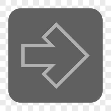 Ok sağ yuvarlak kare düğme