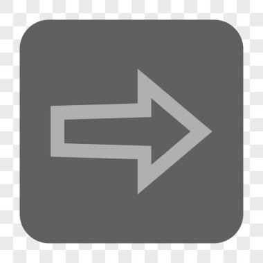 Ok sağ yuvarlak kare düğme