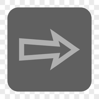 Ok sağ yuvarlak kare düğme