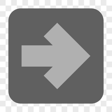 Ok sağ yuvarlak kare düğme