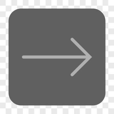 Ok sağ yuvarlak kare düğme