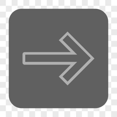 Ok sağ yuvarlak kare düğme