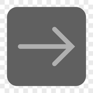 Ok sağ yuvarlak kare düğme