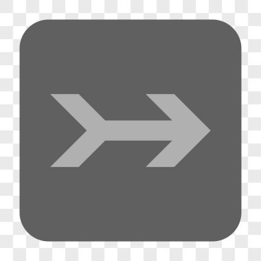 Ok sağ yuvarlak kare düğme