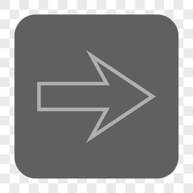 Ok sağ yuvarlak kare düğme