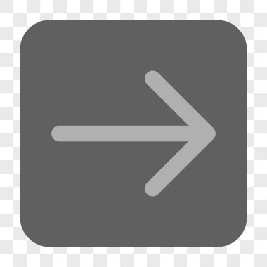 Ok sağ yuvarlak kare düğme